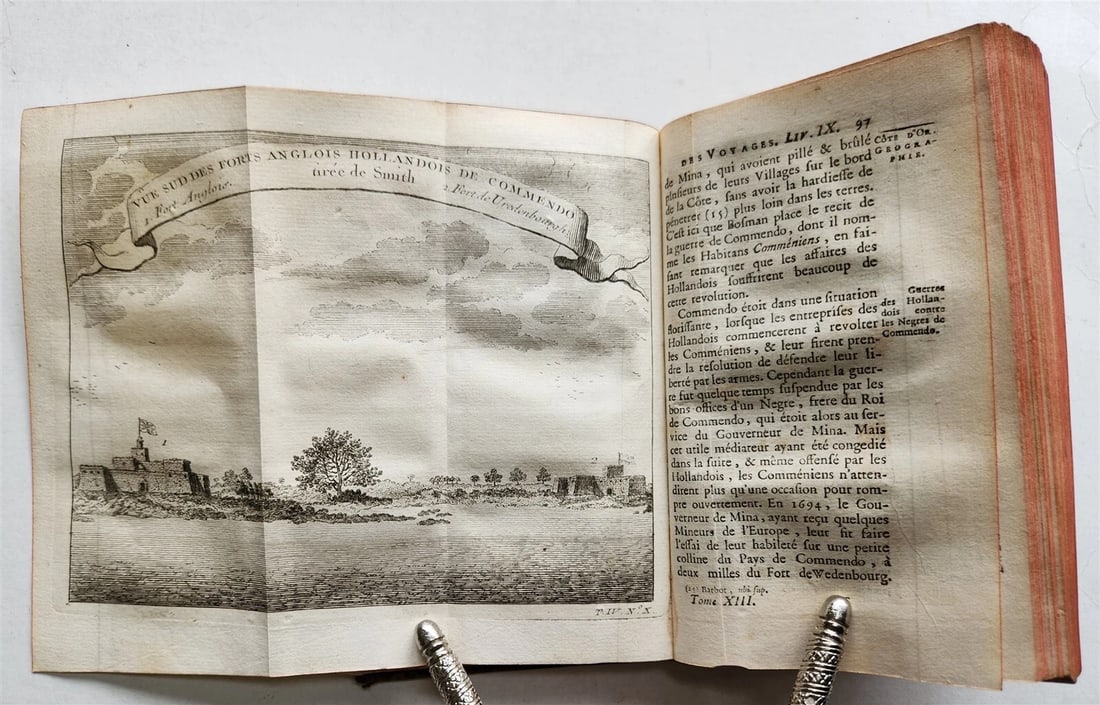 1748 HISTOIRE des VOYAGES VOL.13 antique illustrated AFRICA TRAVELS GHANA GUINEA - 10