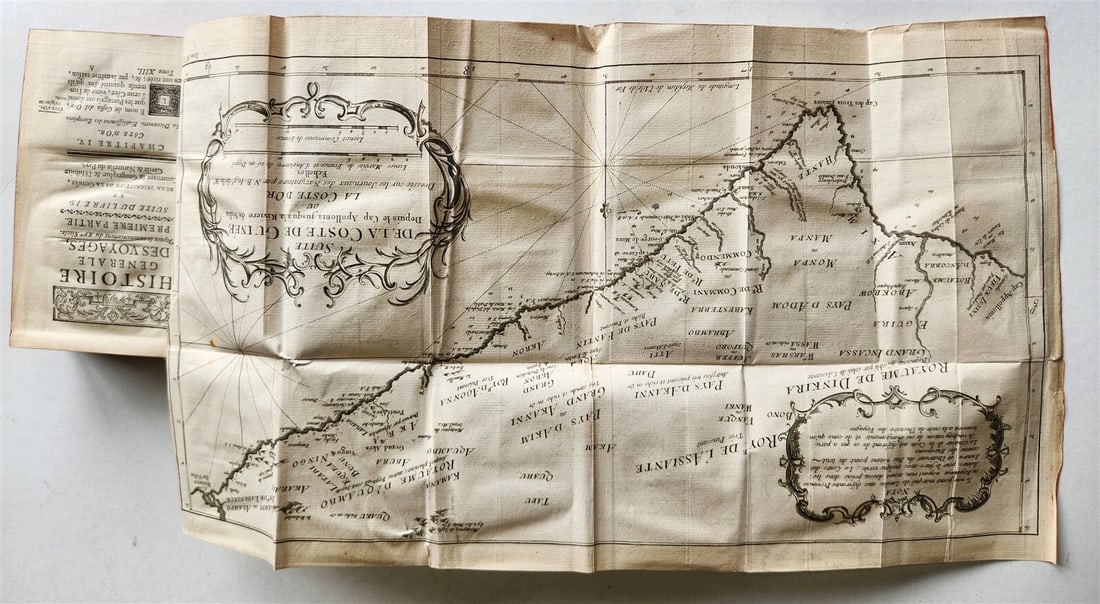 1748 HISTOIRE des VOYAGES VOL.13 antique illustrated AFRICA TRAVELS GHANA GUINEA - 4