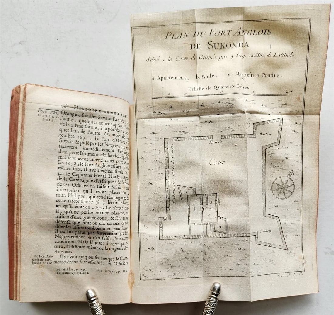 1748 HISTOIRE des VOYAGES VOL.13 antique illustrated AFRICA TRAVELS GHANA GUINEA - 6