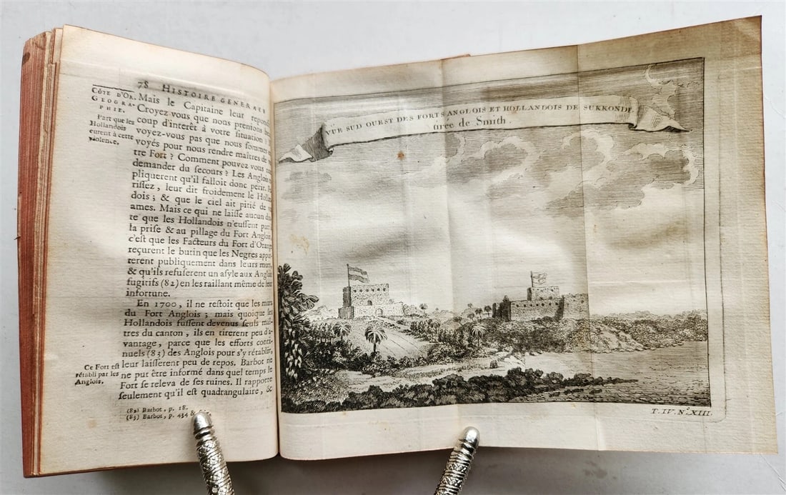 1748 HISTOIRE des VOYAGES VOL.13 antique illustrated AFRICA TRAVELS GHANA GUINEA - 7