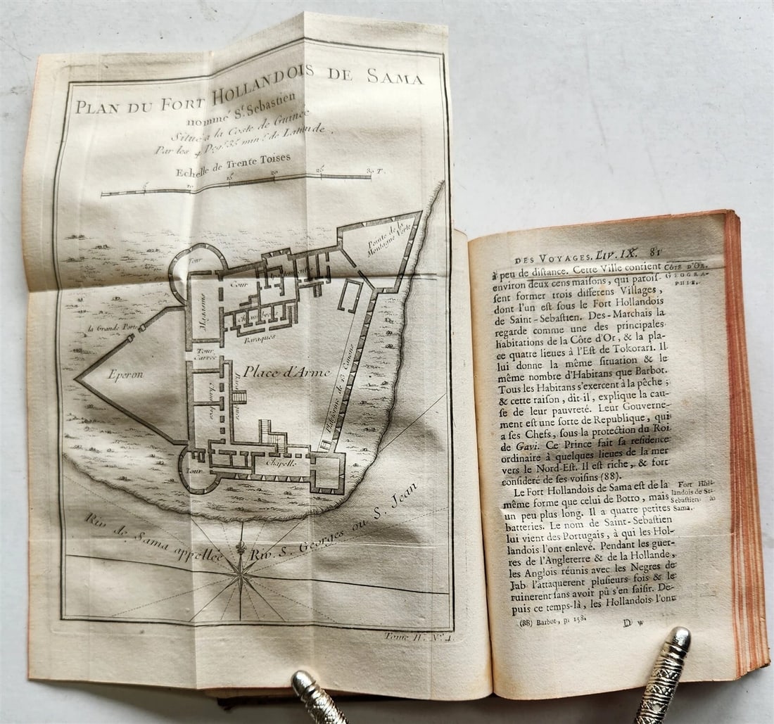 1748 HISTOIRE des VOYAGES VOL.13 antique illustrated AFRICA TRAVELS GHANA GUINEA - 8