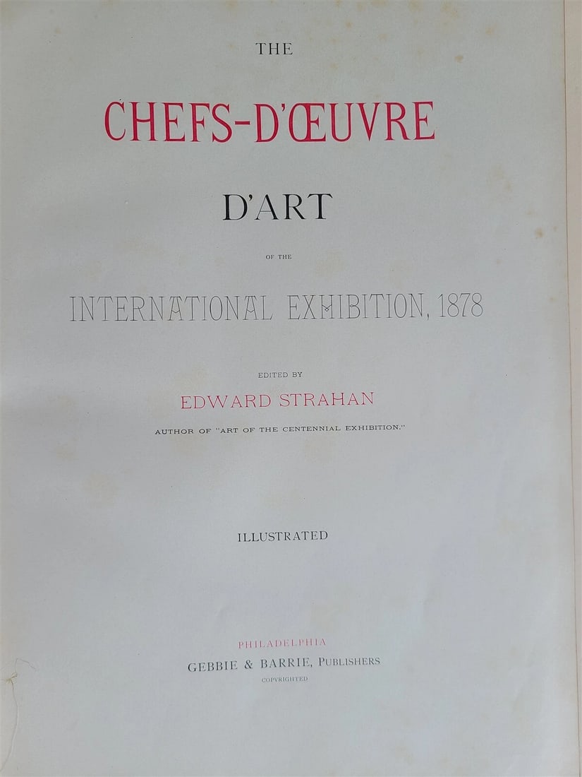1878 MASTERPIECES of PARIS UNIVERSAL EXHIBITION antique FOLIO D'OEUVRE D'ART - 3