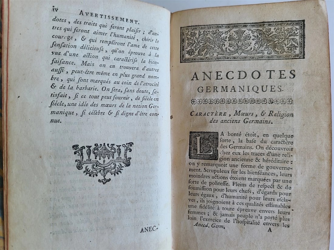 1779 ANECDOTES GERMANIQUES antique FRENCH HISTORY of GERMANY - 3