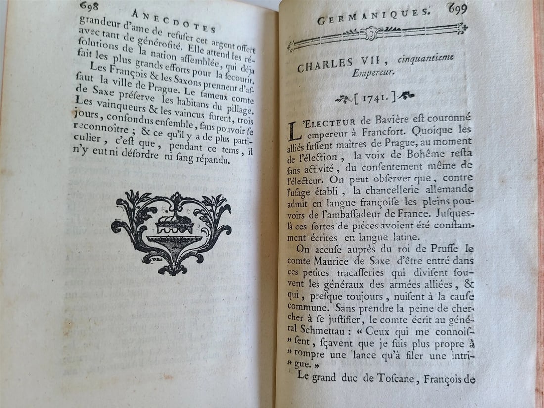 1779 ANECDOTES GERMANIQUES antique FRENCH HISTORY of GERMANY - 6