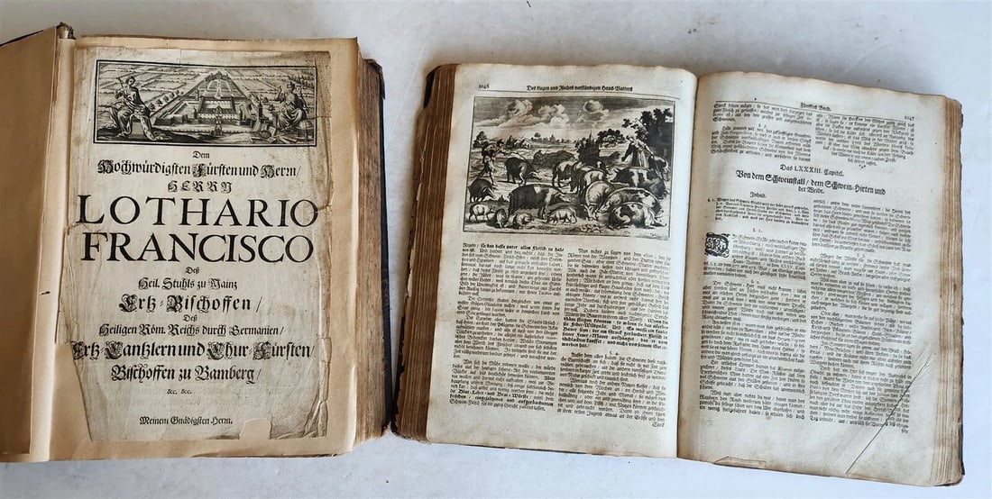 1702 Oeconomus prudens ILLUSTRATED 2 FOLIO VOLUMES antique in GERMAN: Title: 1702 Oeconomus prudens ILLUSTRATED 2 FOLIO VOLUMES antique in GERMAN Description: Florinus, Franz Philipp Oeconomus prudens et legalis. Oder Allgemeiner Klug- und Rechts- Verst?ndiger Haus-Vatt