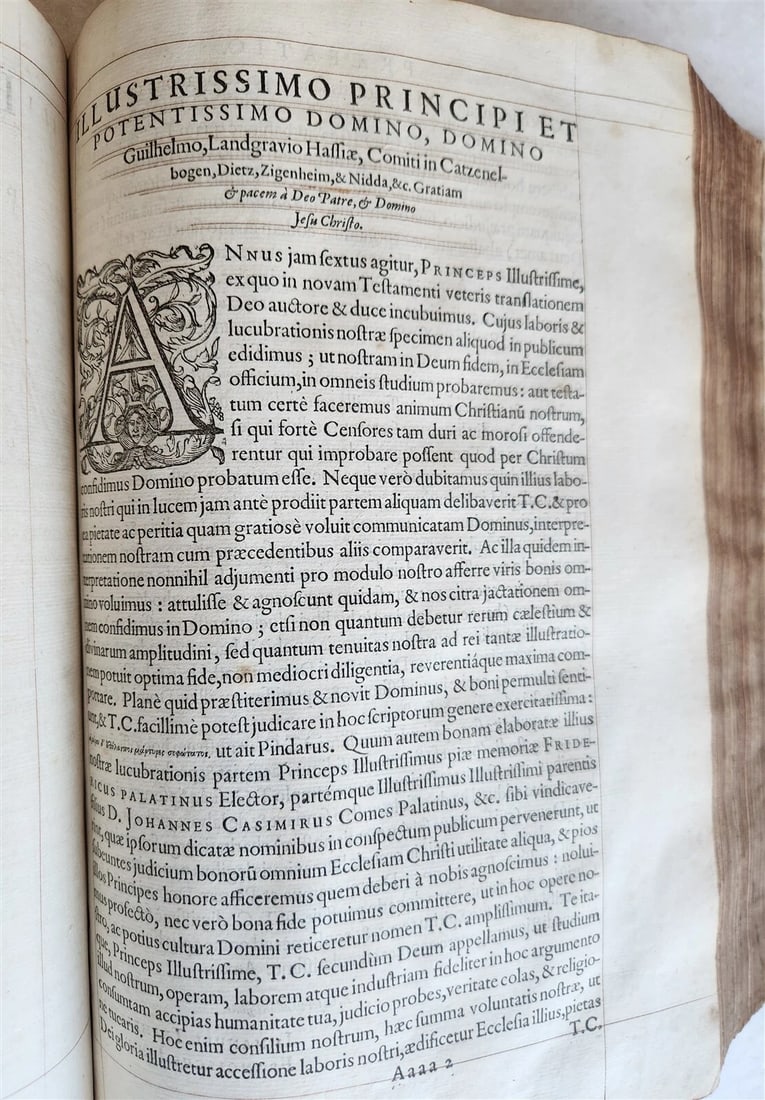 1593 BIBLE in LATIN antique LONDON ROBERT BARKER Old & New Testament FOLIO - 13