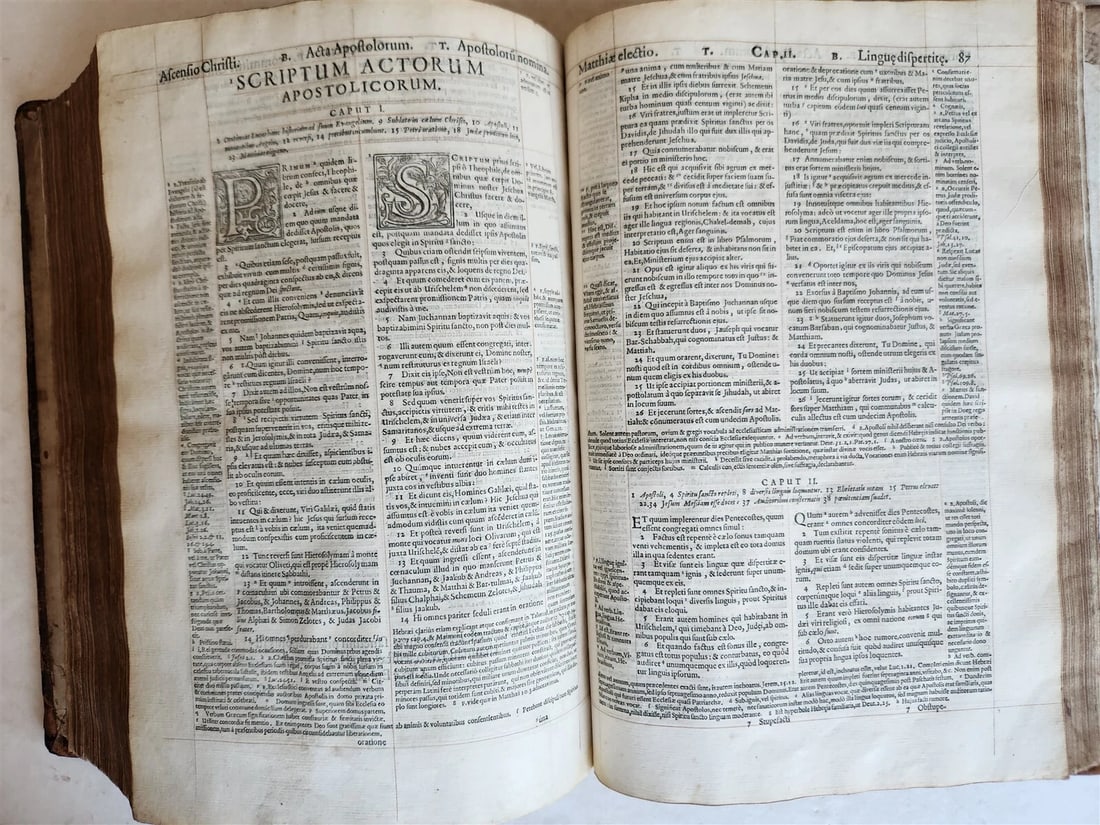 1593 BIBLE in LATIN antique LONDON ROBERT BARKER Old & New Testament FOLIO - 17