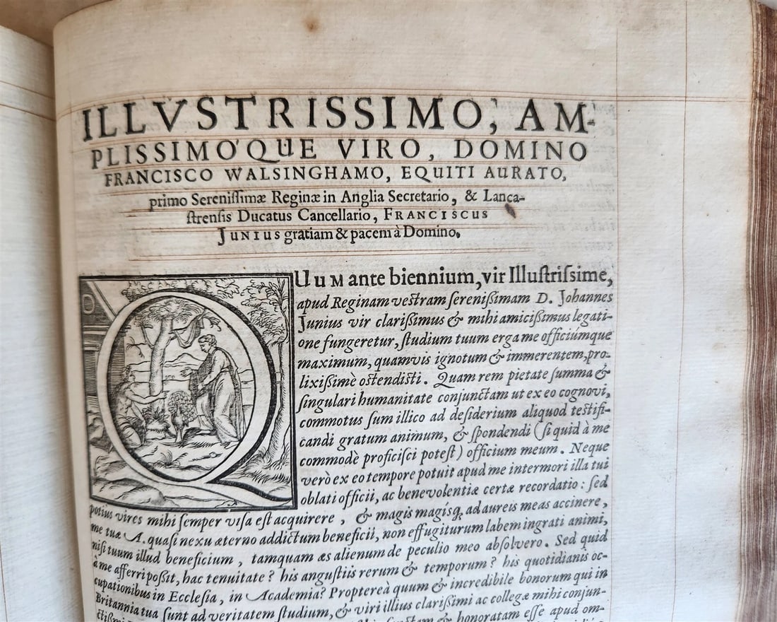 1593 BIBLE in LATIN antique LONDON ROBERT BARKER Old & New Testament FOLIO - 20