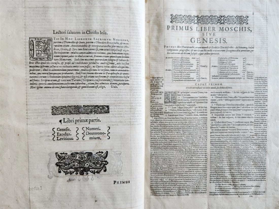 1593 BIBLE in LATIN antique LONDON ROBERT BARKER Old & New Testament FOLIO - 8