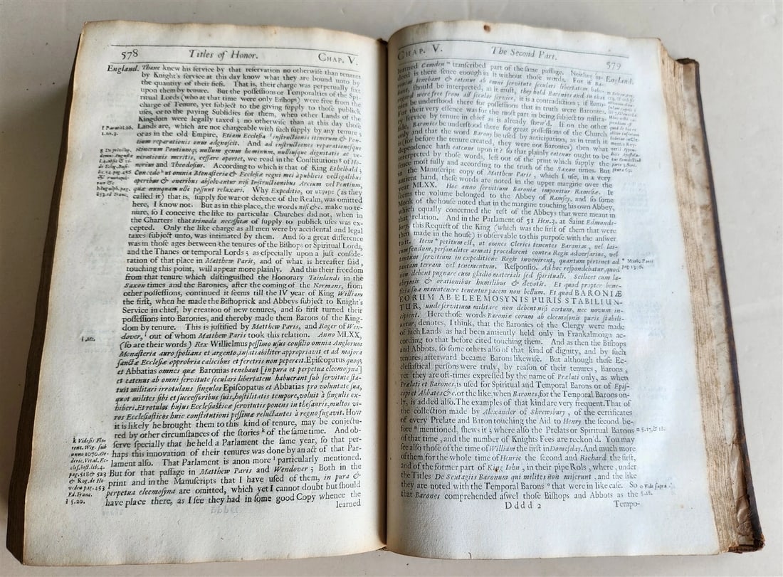 1672 TITLES of HONOR by JOHN SELDEN ILLUSTRATED antique FOLIO in ENGLISH - 15