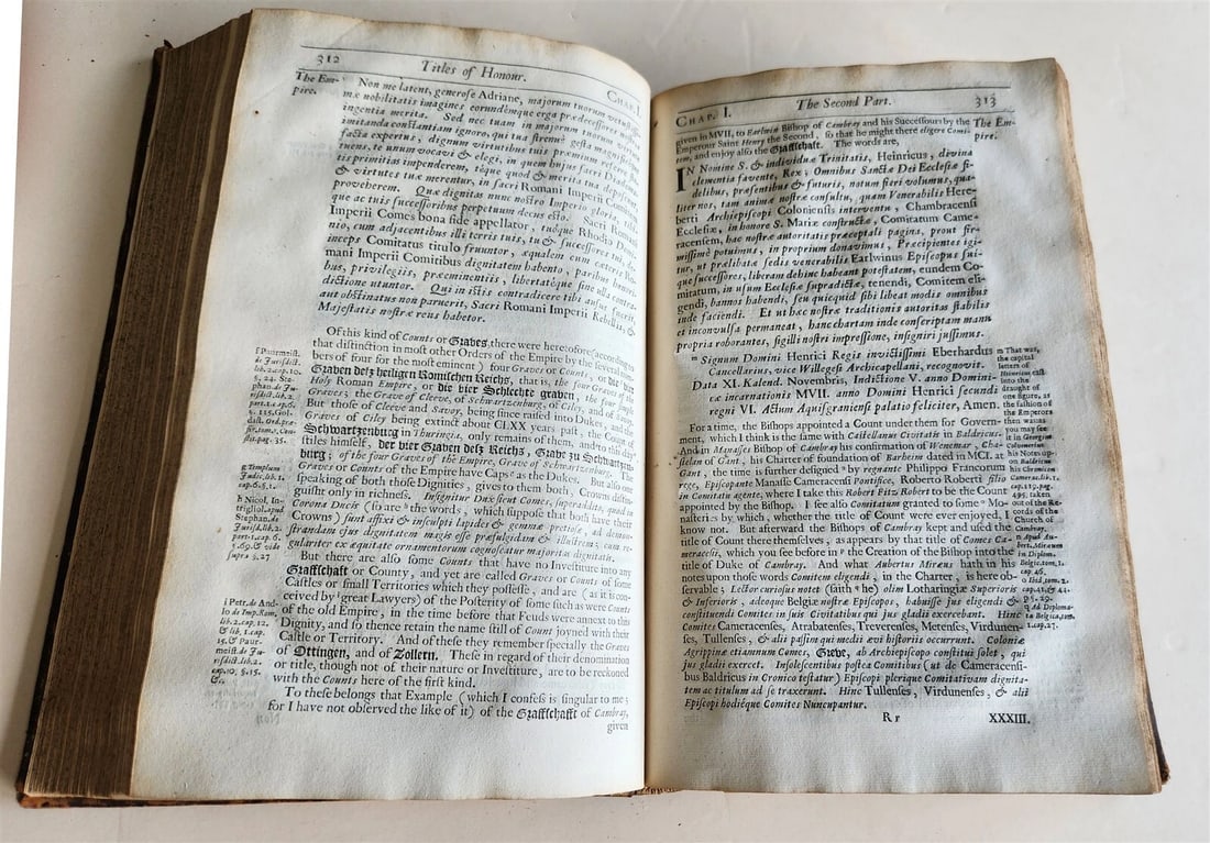 1672 TITLES of HONOR by JOHN SELDEN ILLUSTRATED antique FOLIO in ENGLISH - 16