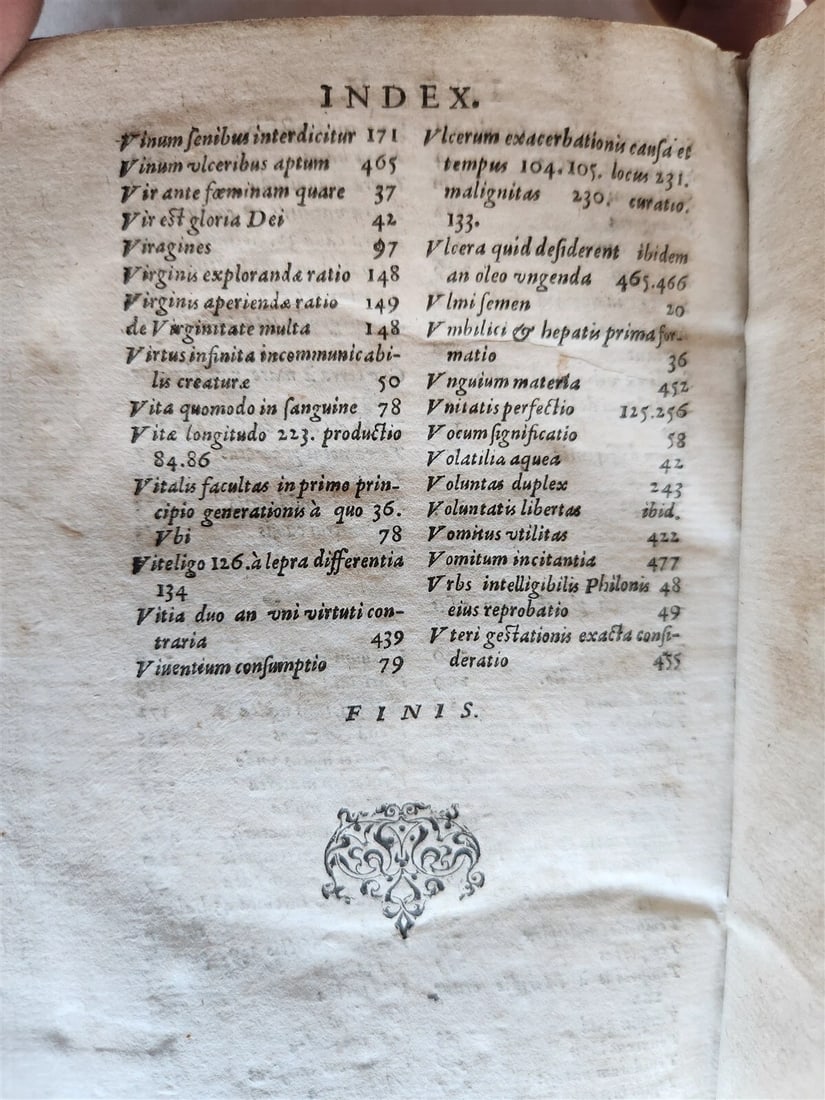 1595 FRANCISCI VALLESII Biblical natural history antique 16th CENTURY vellum - 5