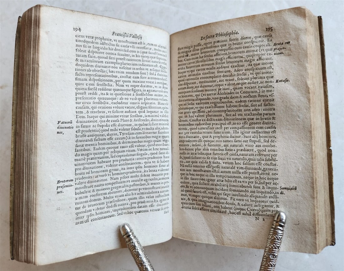 1595 FRANCISCI VALLESII Biblical natural history antique 16th CENTURY vellum - 6
