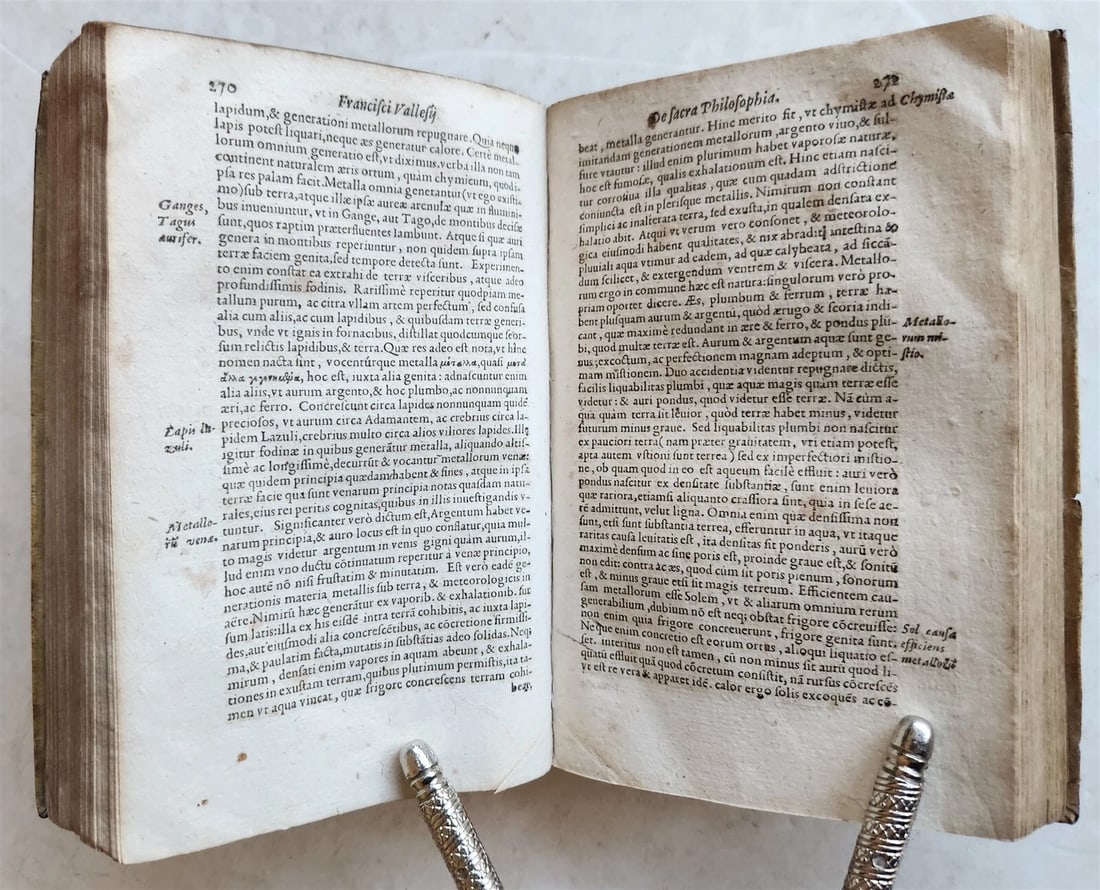 1595 FRANCISCI VALLESII Biblical natural history antique 16th CENTURY vellum - 7