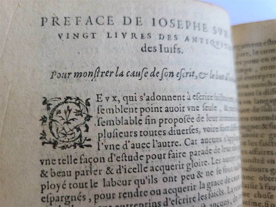 1599 HISTOIRE DE FL. IOSEPHE SACRIFICATEUR antique ILLUSTRATED Judaica 16th CENT - 10