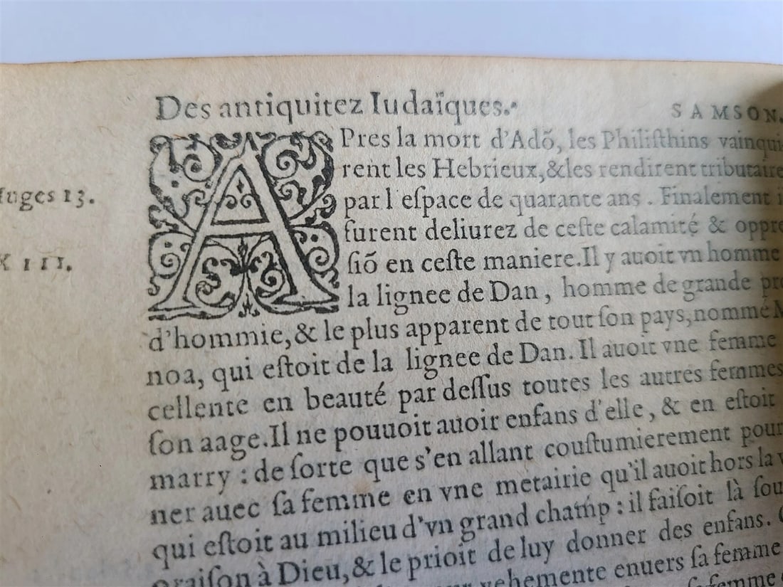 1599 HISTOIRE DE FL. IOSEPHE SACRIFICATEUR antique ILLUSTRATED Judaica 16th CENT - 12