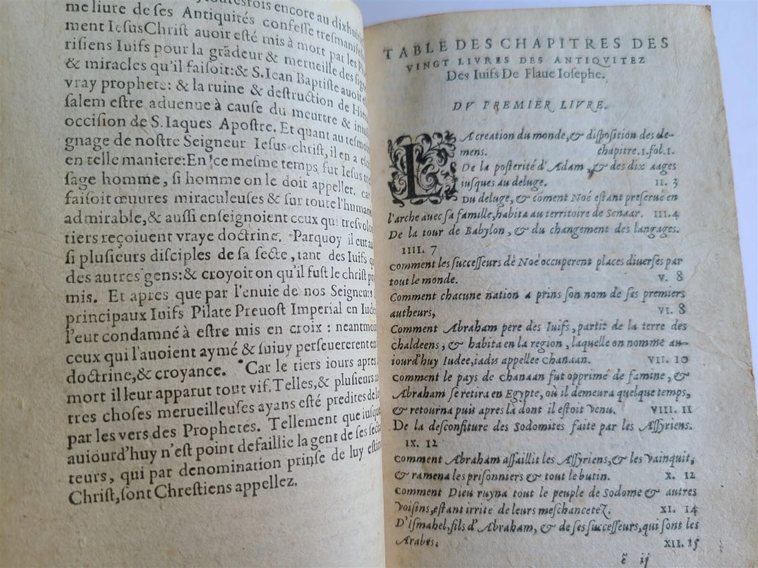 1599 HISTOIRE DE FL. IOSEPHE SACRIFICATEUR antique ILLUSTRATED Judaica 16th CENT - 8