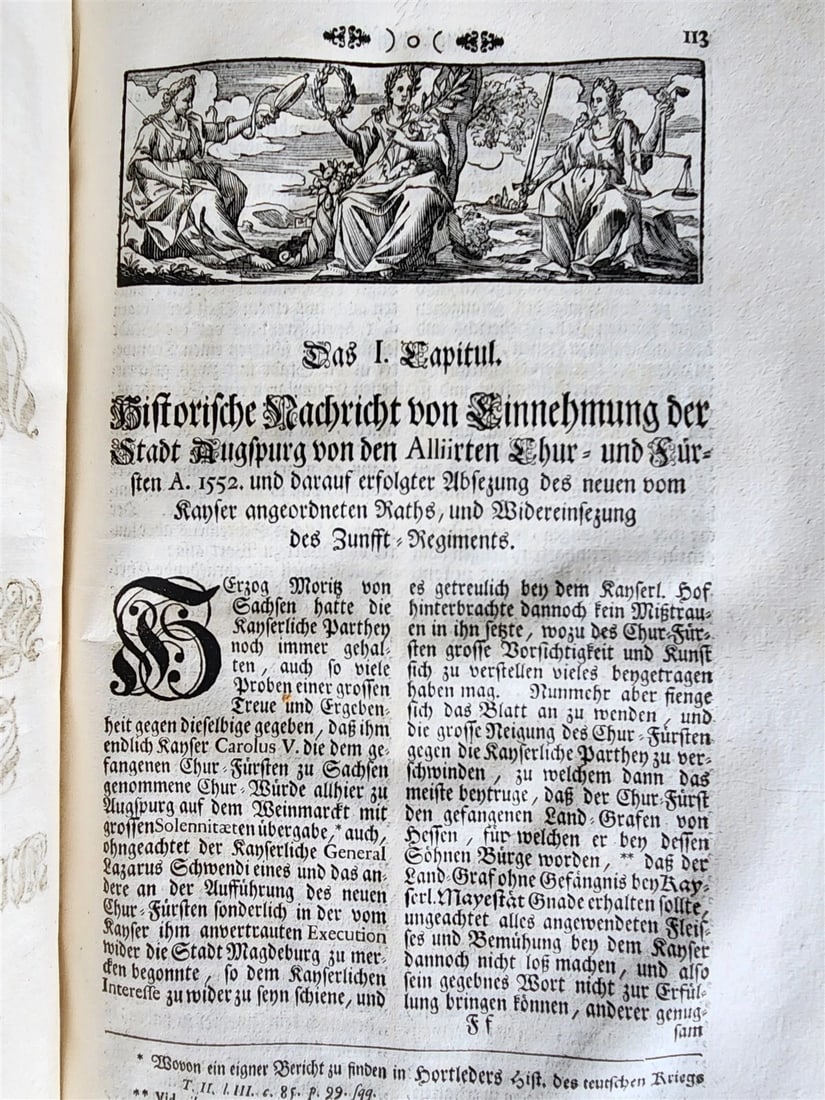 1725 HISTORY of Holy Roman Empire' CITY of AUGSBURG REGIMENT antique ILLUSTRATED - 13