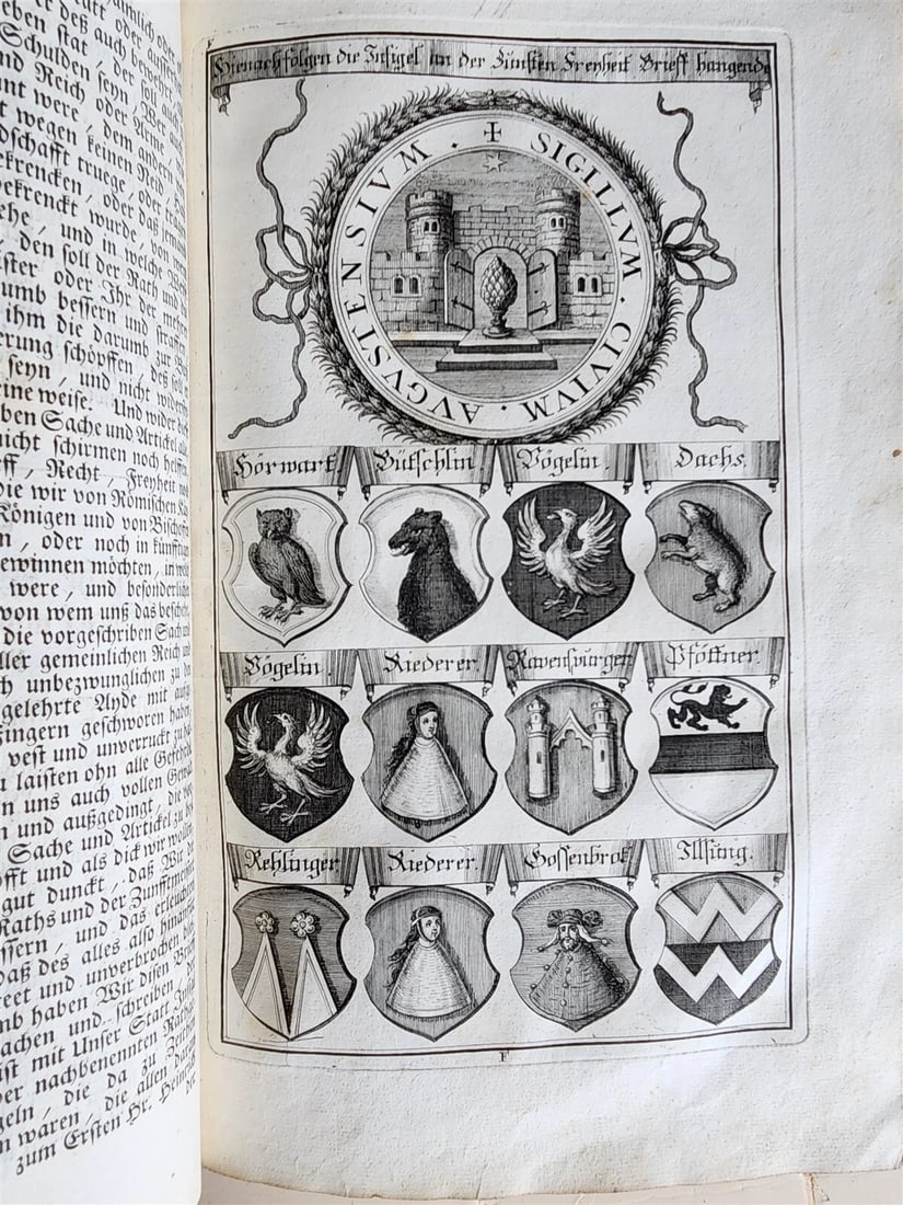1725 HISTORY of Holy Roman Empire' CITY of AUGSBURG REGIMENT antique ILLUSTRATED - 20
