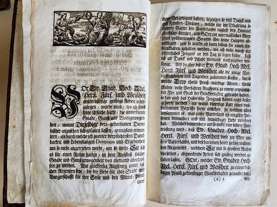 1725 HISTORY of Holy Roman Empire' CITY of AUGSBURG REGIMENT antique ILLUSTRATED - 6