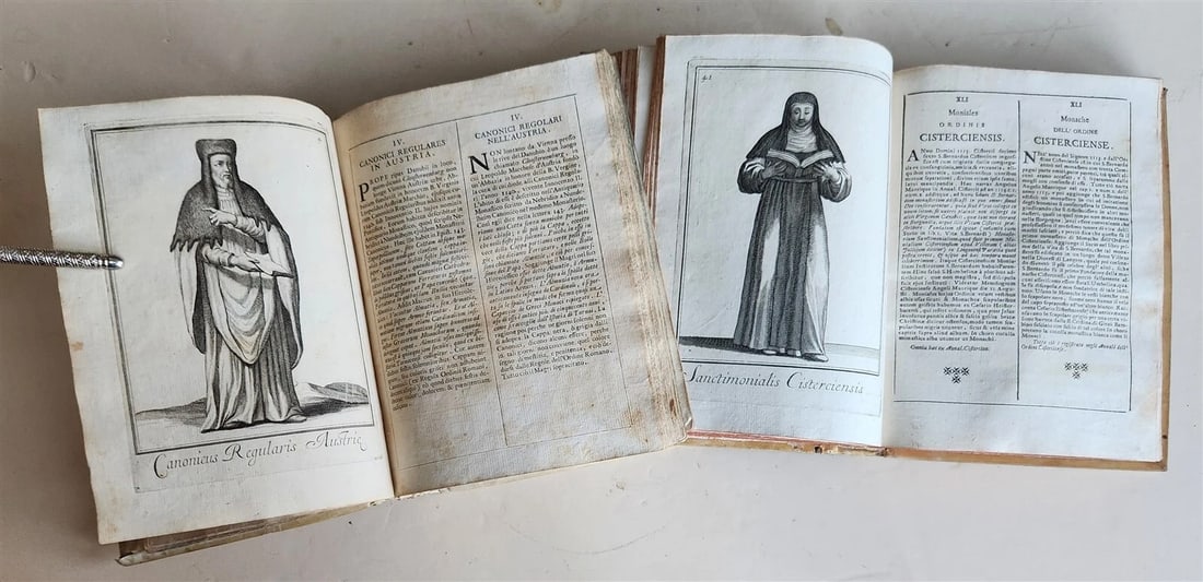 1706 ORDER of MILITANT CHURCH illustrated w/ 244 PLATES 2 VOLS antique VELLUM - 4