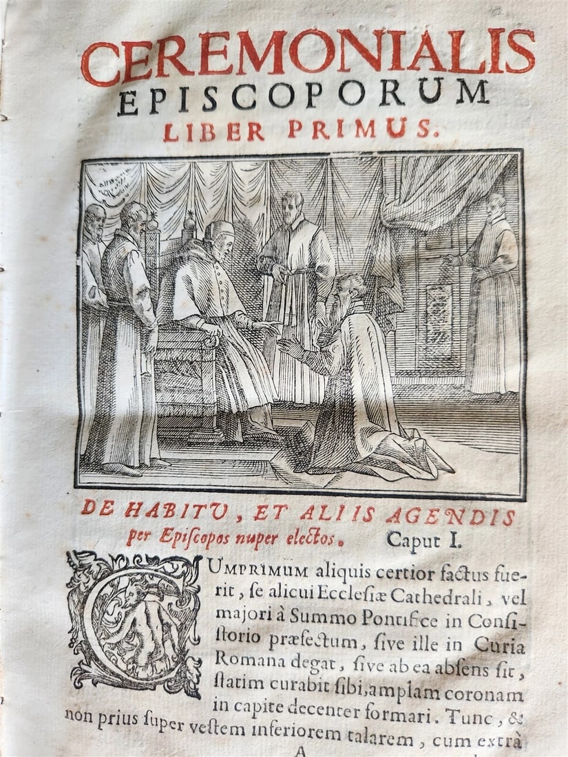1713 CEREMONIALE EPISCOPORUM antique ILLUSTRATED VELLUM BINDING - 12