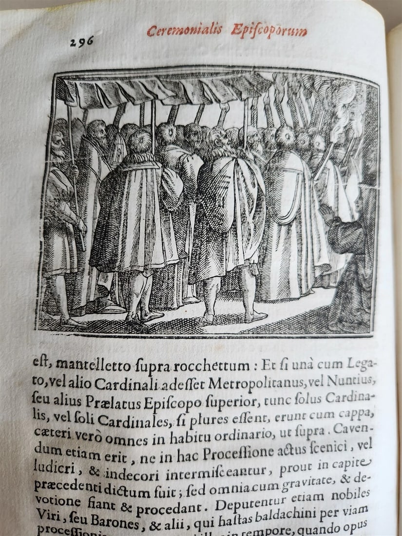 1713 CEREMONIALE EPISCOPORUM antique ILLUSTRATED VELLUM BINDING - 14
