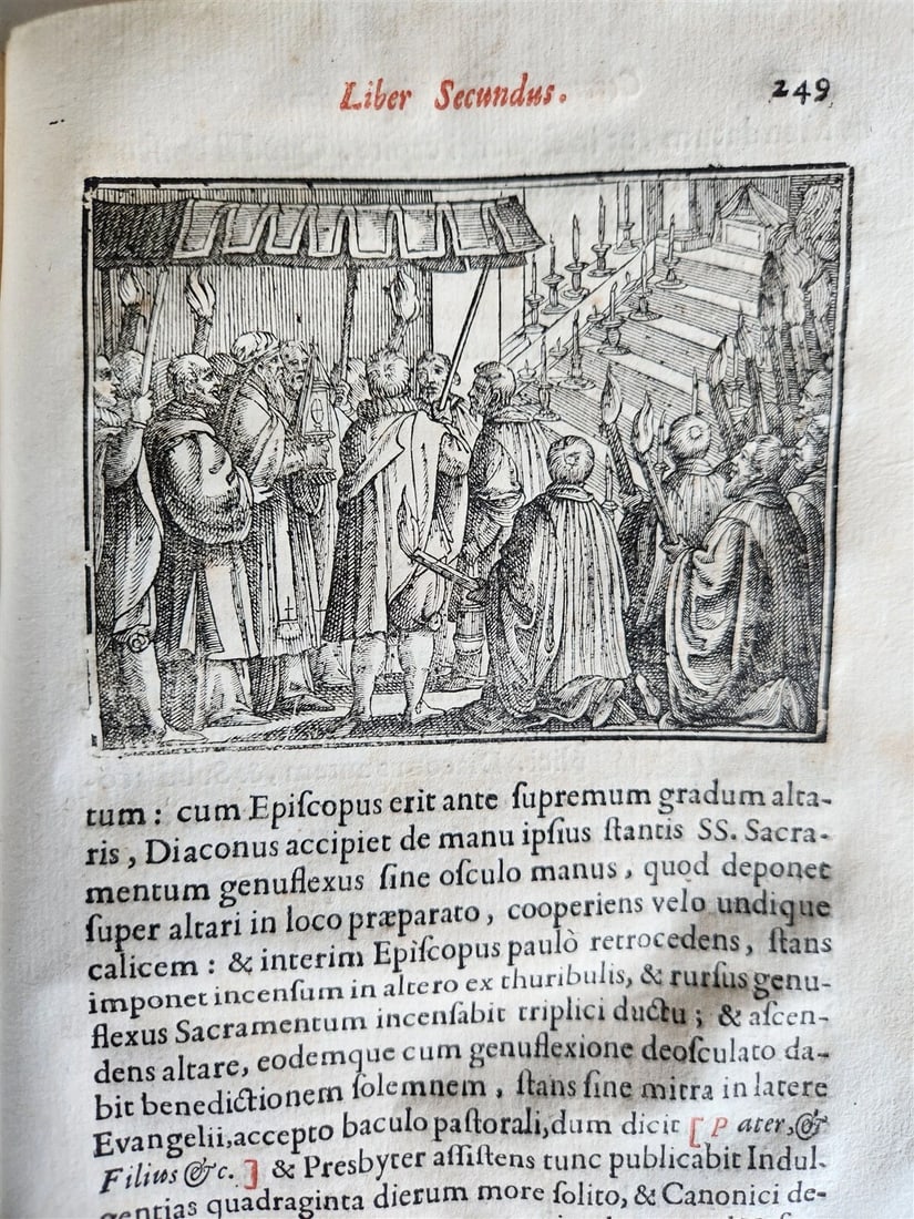 1713 CEREMONIALE EPISCOPORUM antique ILLUSTRATED VELLUM BINDING - 16