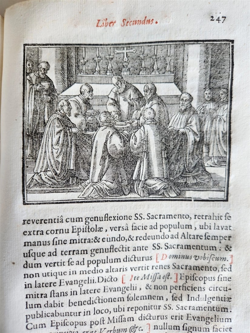 1713 CEREMONIALE EPISCOPORUM antique ILLUSTRATED VELLUM BINDING - 17