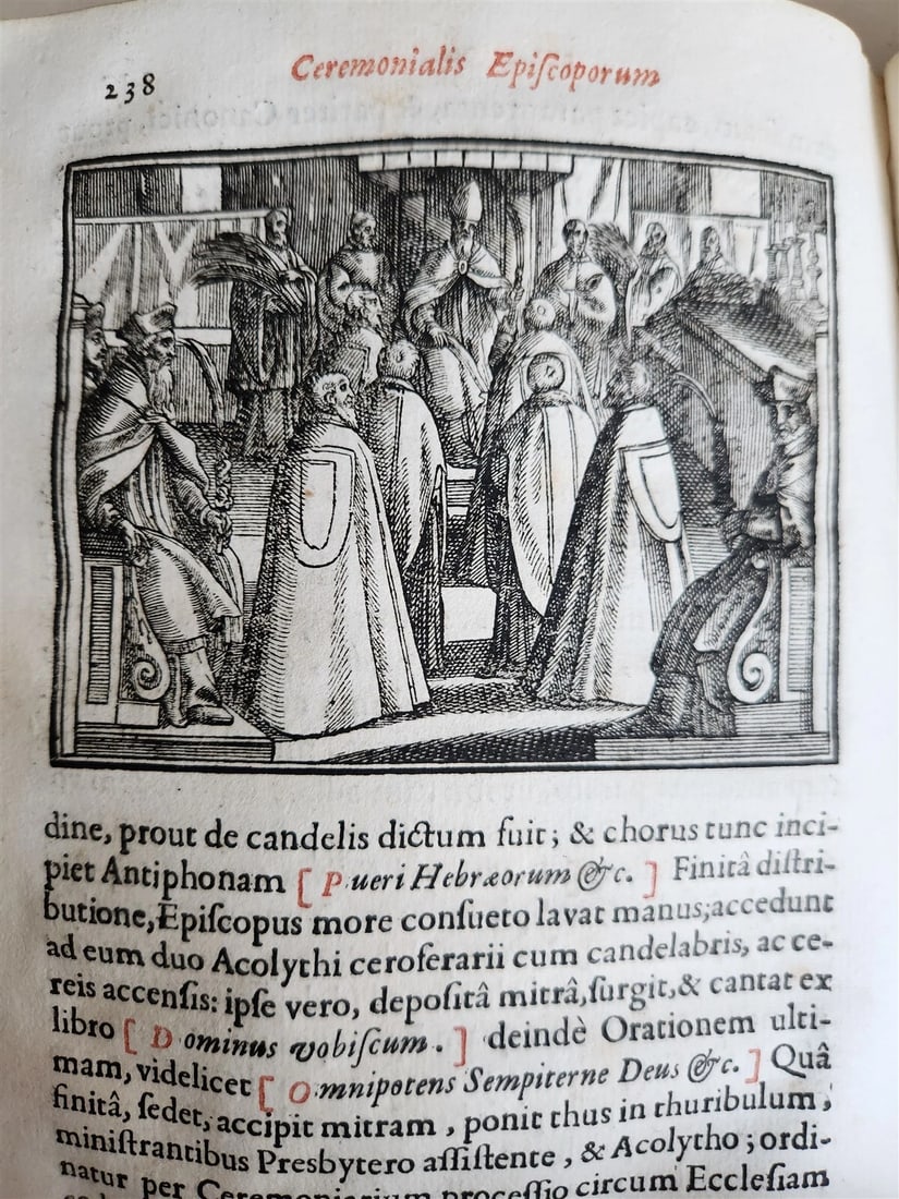 1713 CEREMONIALE EPISCOPORUM antique ILLUSTRATED VELLUM BINDING - 18