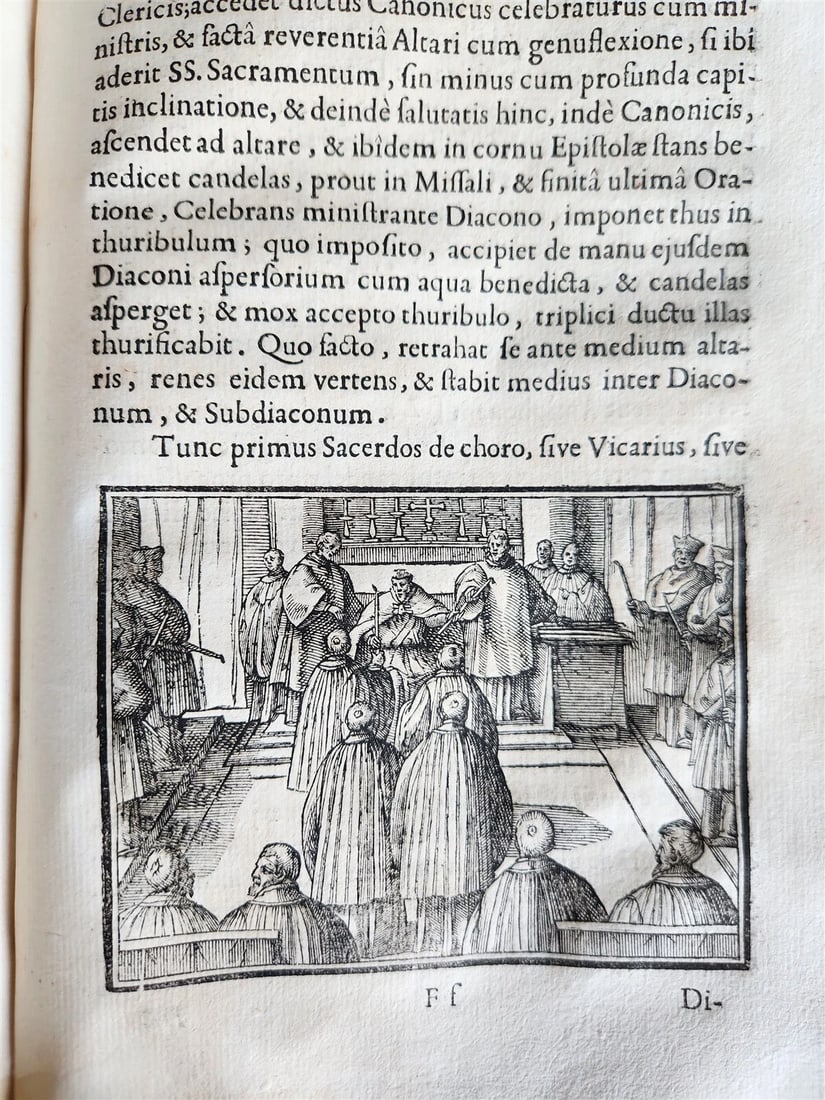 1713 CEREMONIALE EPISCOPORUM antique ILLUSTRATED VELLUM BINDING - 20