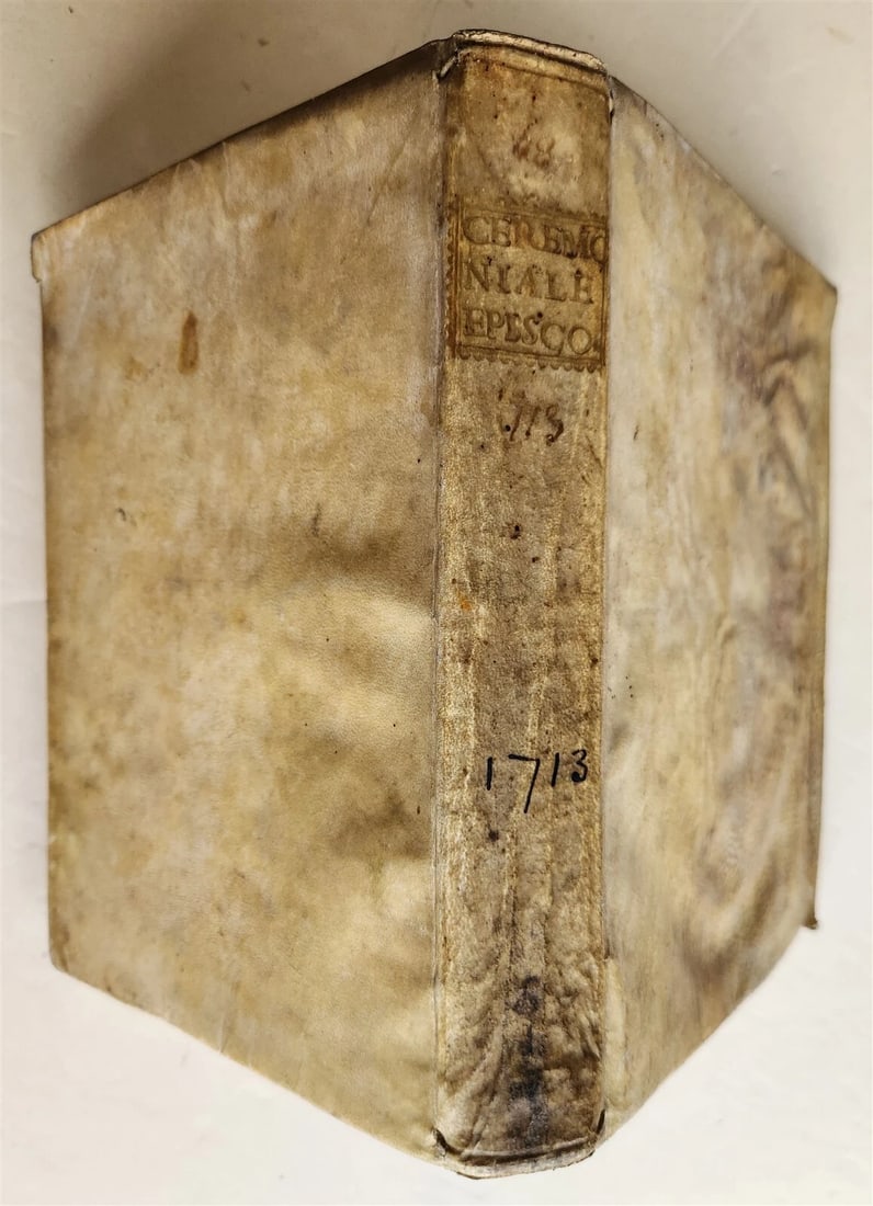 1713 CEREMONIALE EPISCOPORUM antique ILLUSTRATED VELLUM BINDING - 2
