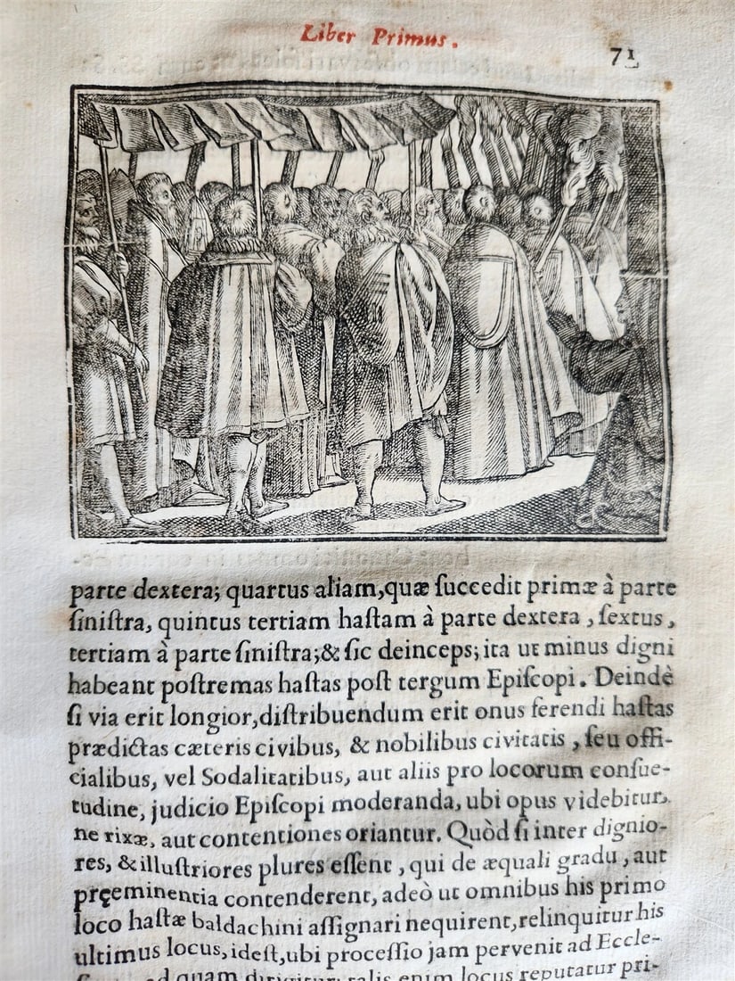 1713 CEREMONIALE EPISCOPORUM antique ILLUSTRATED VELLUM BINDING - 3