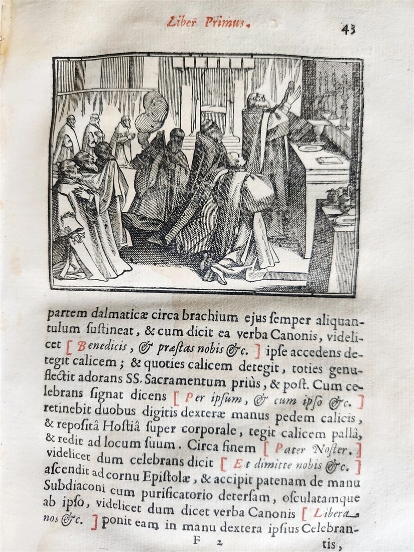 1713 CEREMONIALE EPISCOPORUM antique ILLUSTRATED VELLUM BINDING - 4