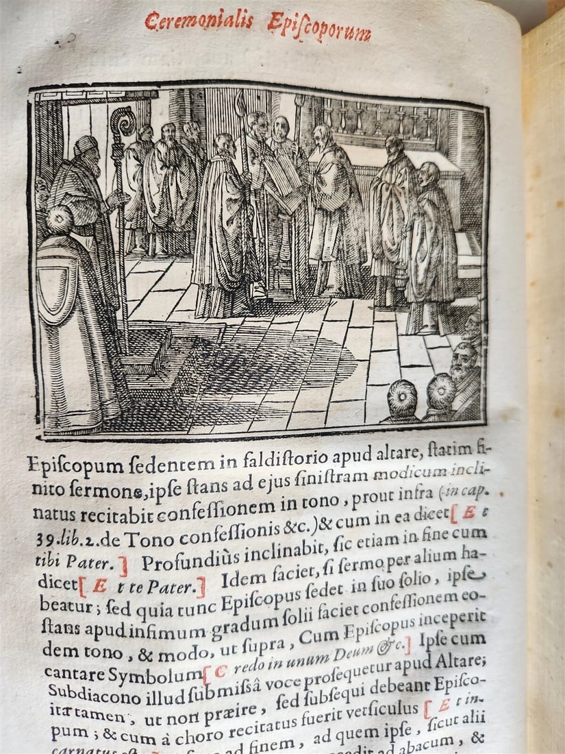 1713 CEREMONIALE EPISCOPORUM antique ILLUSTRATED VELLUM BINDING - 5