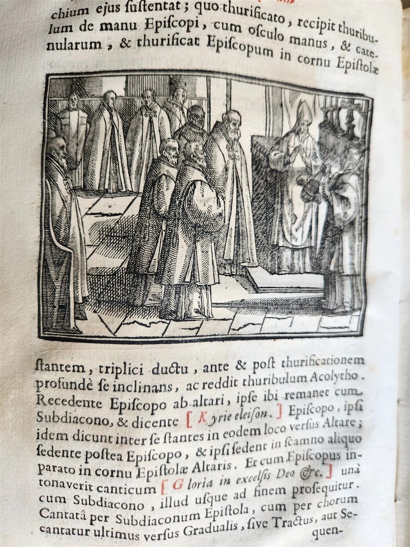 1713 CEREMONIALE EPISCOPORUM antique ILLUSTRATED VELLUM BINDING - 6