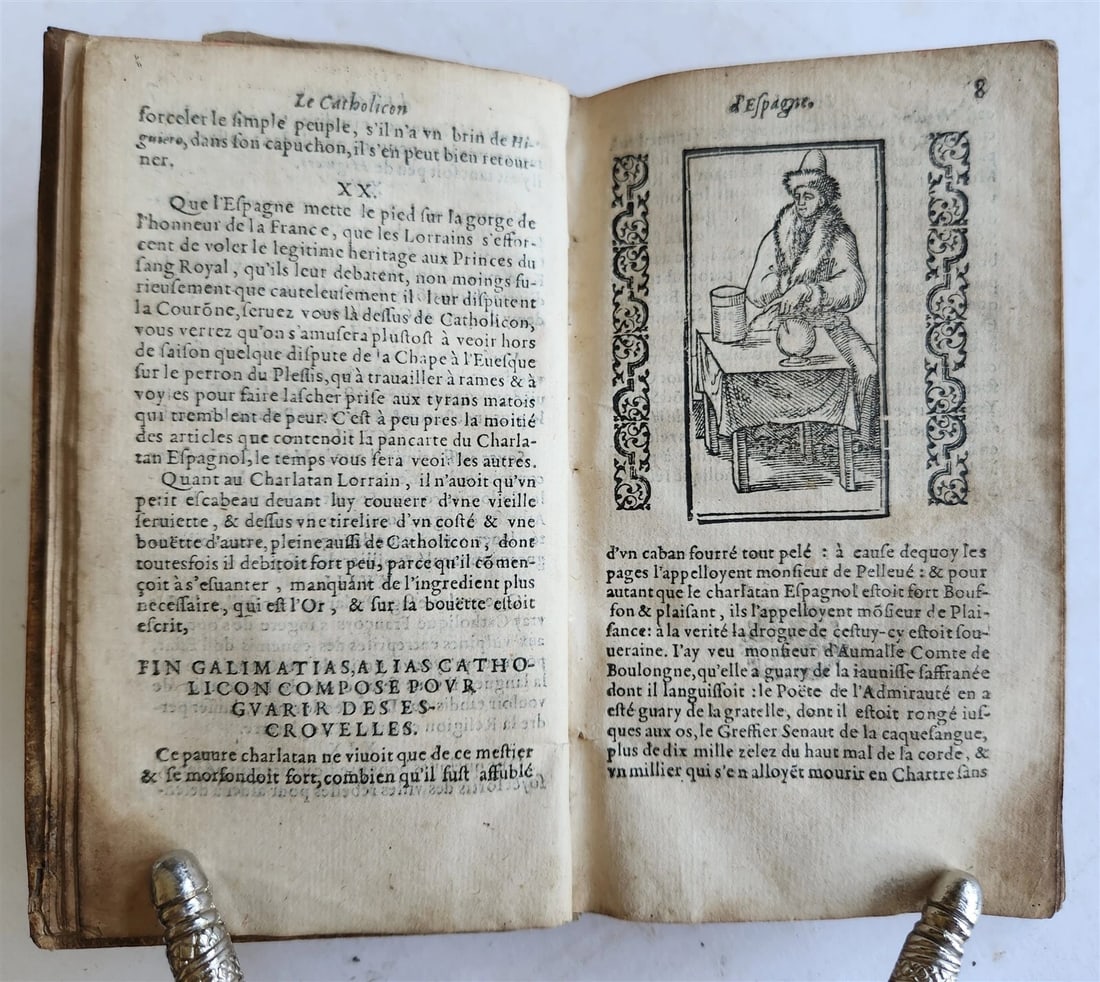 1595 SATYRE MENIPPEE ILLUSTRATED antique 16th CENTURY political & satirical work - 9