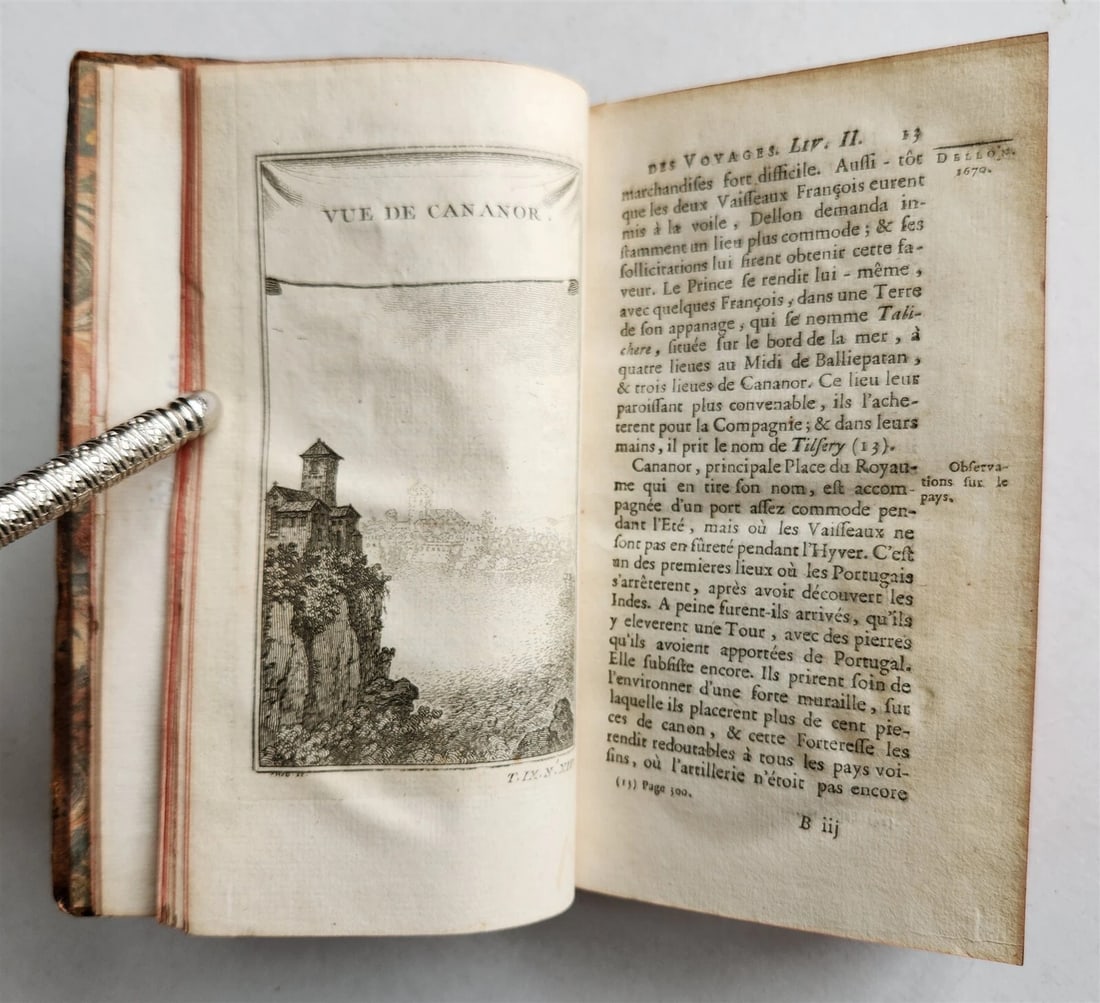 1751 HISTOIRE des VOYAGES VOL. 36 antique illustrated TRAVELS to INDIA - 4