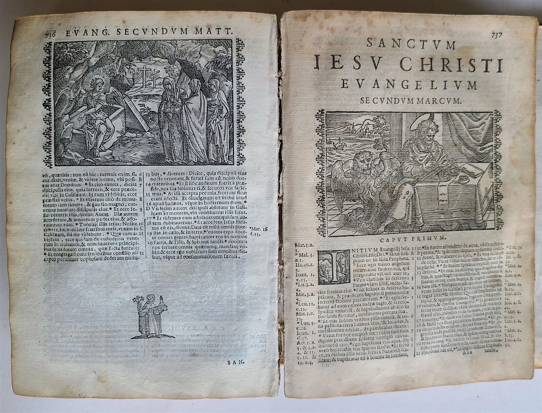 1648 BIBLE ILLUSTRATED in LATIN antique VELLUM BOUND BIBLIA SACRA - 14
