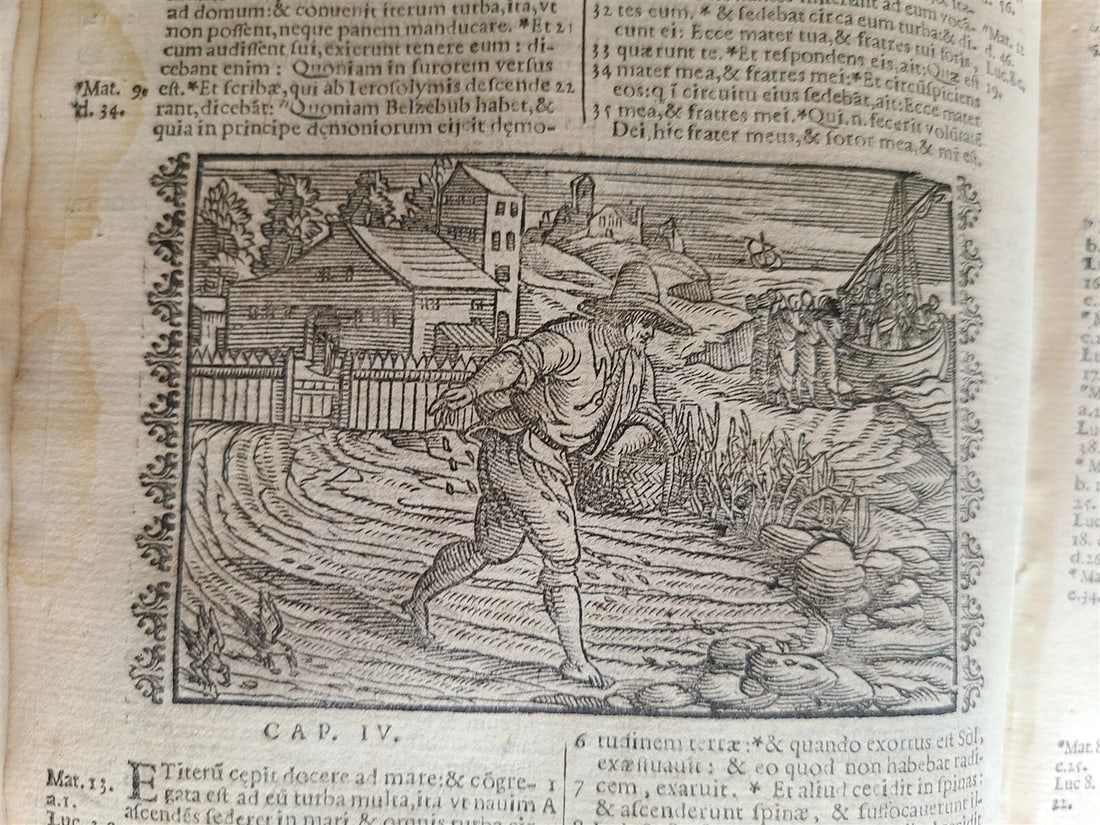 1648 BIBLE ILLUSTRATED in LATIN antique VELLUM BOUND BIBLIA SACRA - 15