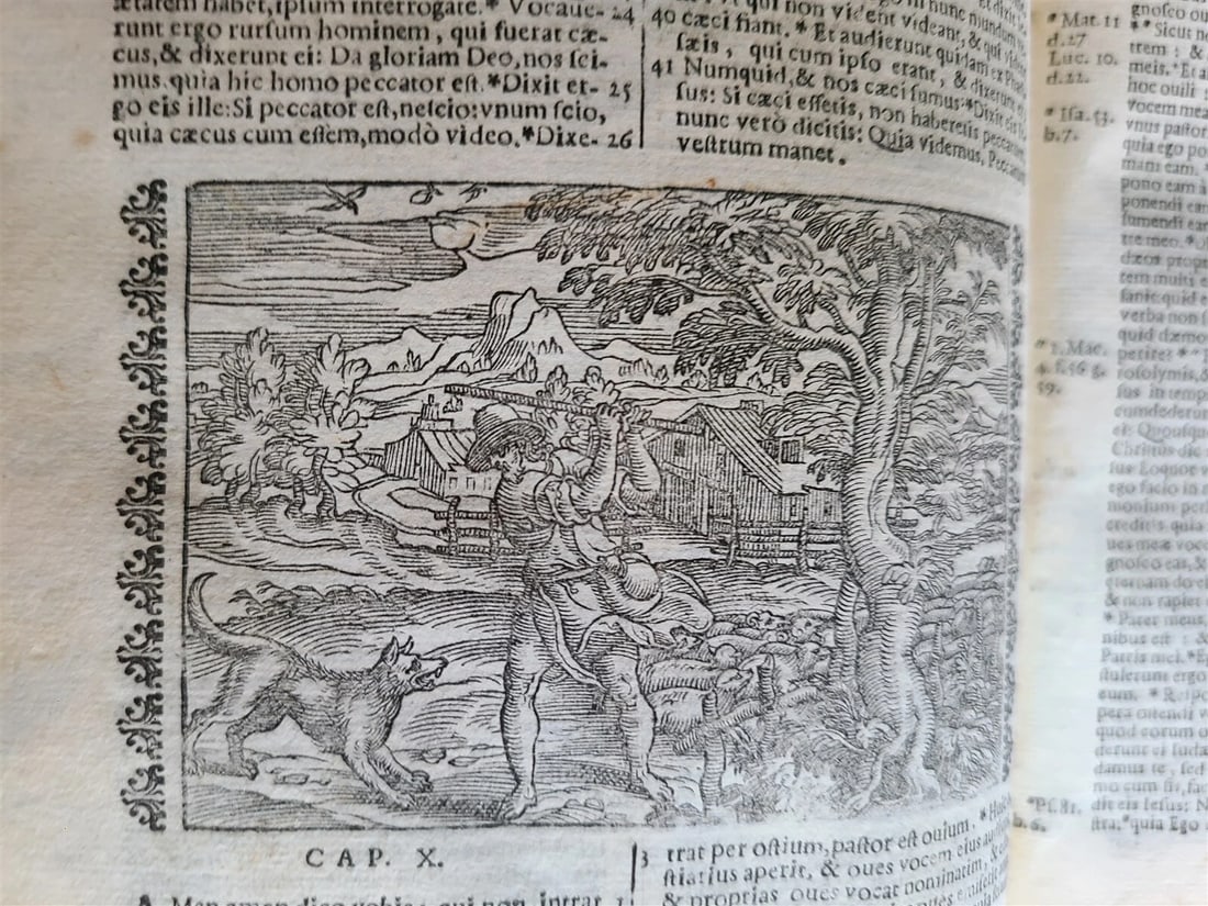 1648 BIBLE ILLUSTRATED in LATIN antique VELLUM BOUND BIBLIA SACRA - 17