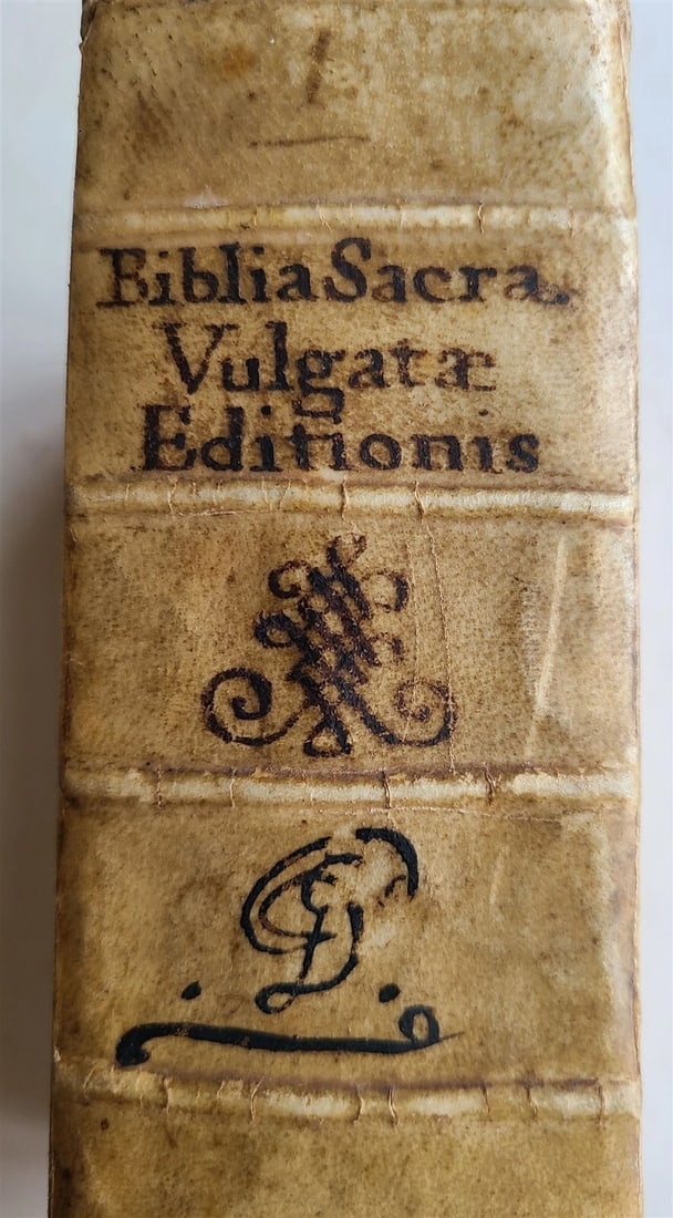 1648 BIBLE ILLUSTRATED in LATIN antique VELLUM BOUND BIBLIA SACRA - 4