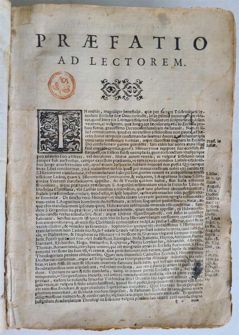 1648 BIBLE ILLUSTRATED in LATIN antique VELLUM BOUND BIBLIA SACRA - 5