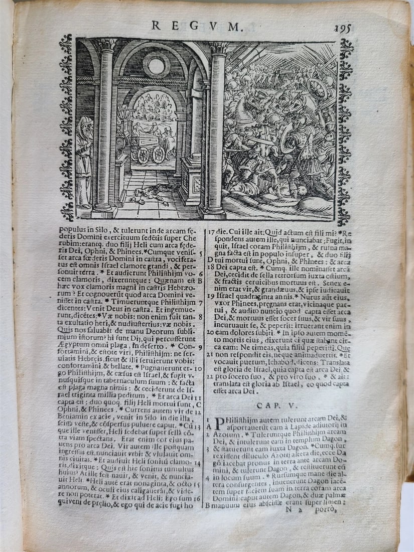 1648 BIBLE ILLUSTRATED in LATIN antique VELLUM BOUND BIBLIA SACRA - 8