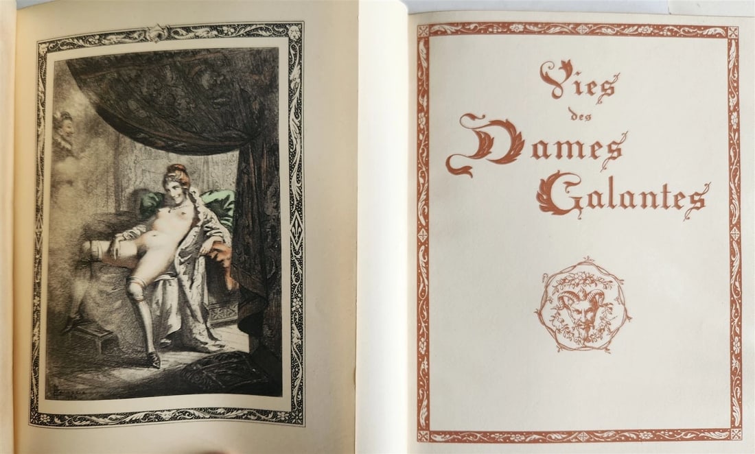 1935 FRENCH EROTIC ILLUSTRATED antique Vies des Dames Galantes 3 VOLUMES - 18