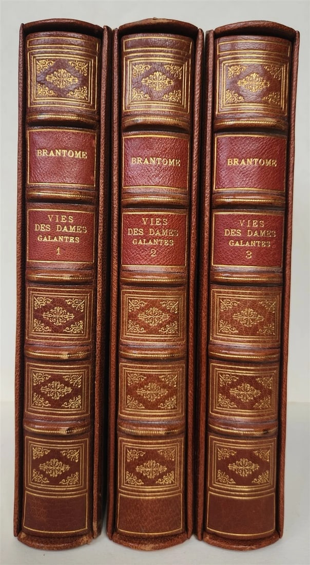1935 FRENCH EROTIC ILLUSTRATED antique Vies des Dames Galantes 3 VOLUMES - 2