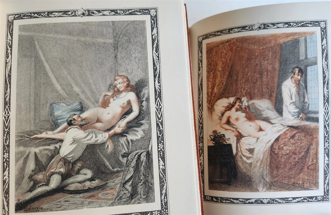 1935 FRENCH EROTIC ILLUSTRATED antique Vies des Dames Galantes 3 VOLUMES - 3