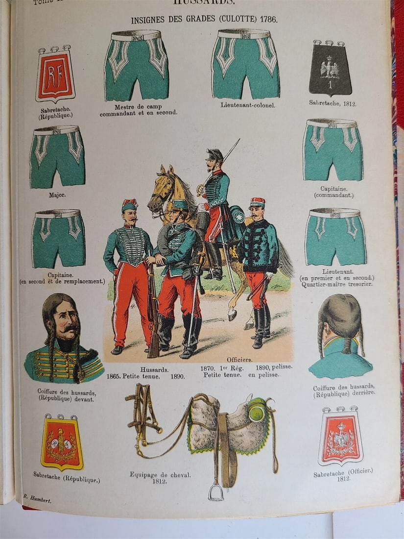 1897 UNIFORMS OF FRENCH ARMY SINCE 1690 UNTIL PRESENT DAYS ILLUSTRATED antique - 13