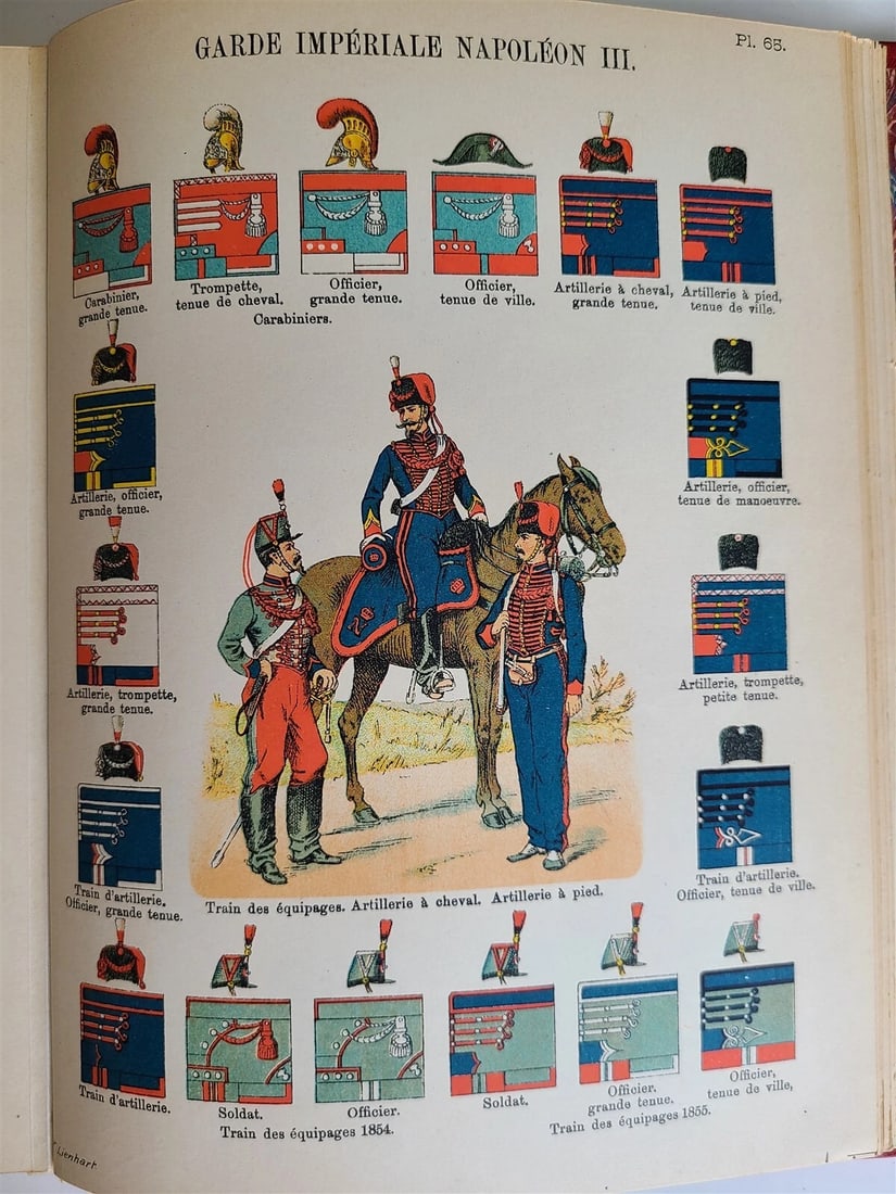1897 UNIFORMS OF FRENCH ARMY SINCE 1690 UNTIL PRESENT DAYS ILLUSTRATED antique - 14