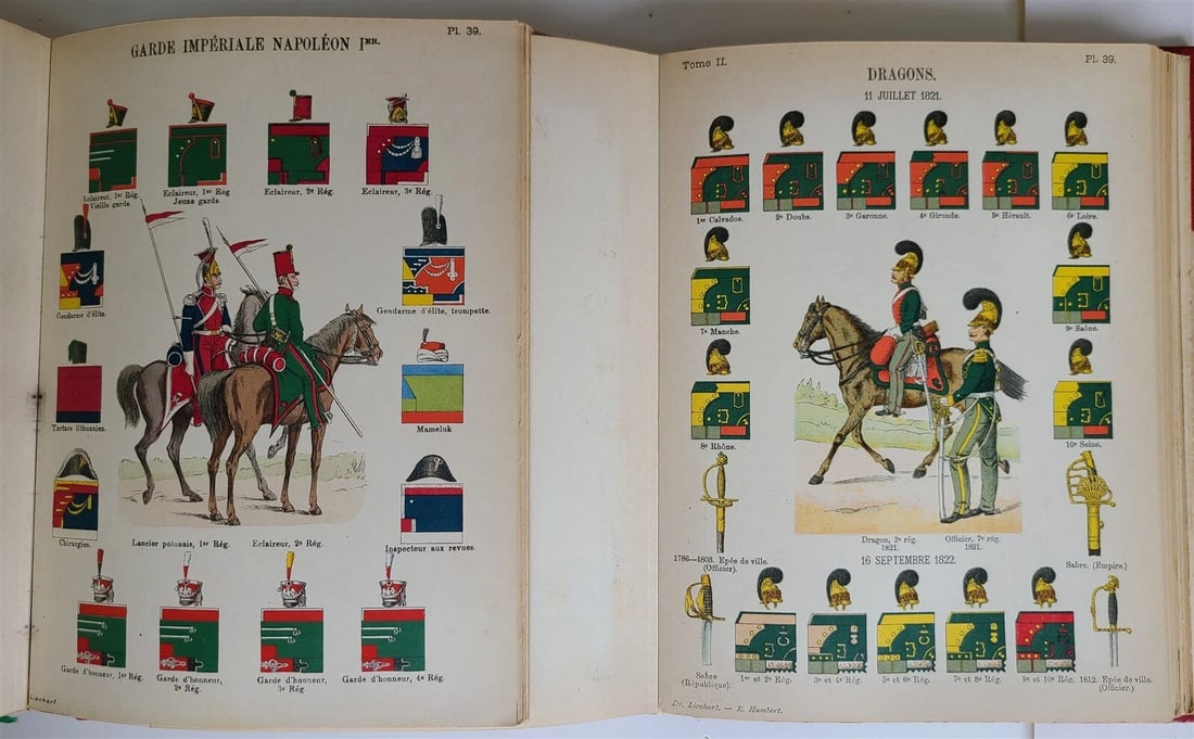 1897 UNIFORMS OF FRENCH ARMY SINCE 1690 UNTIL PRESENT DAYS ILLUSTRATED antique - 7